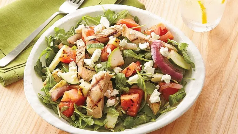 Salad chicken vegetables