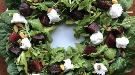 Salads on the festive table in the year of the Blue goat