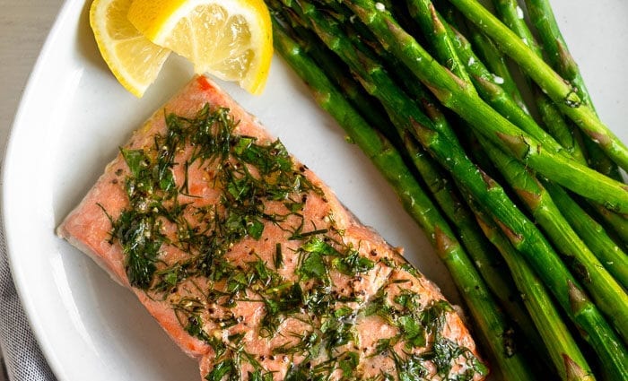 Salmon with asparagus