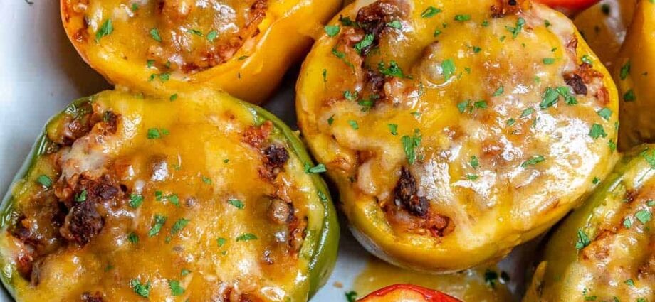 Stuffed diet peppers