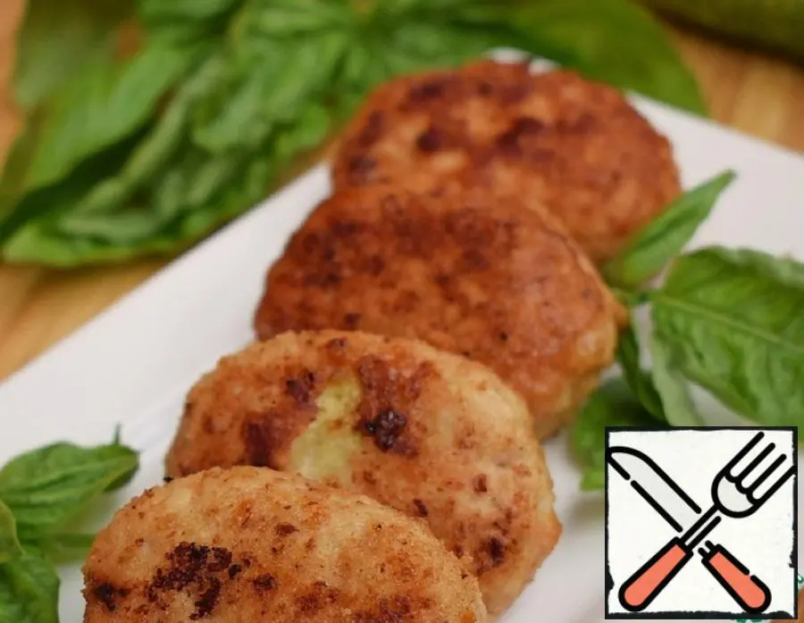 Turkey cutlets with cottage cheese