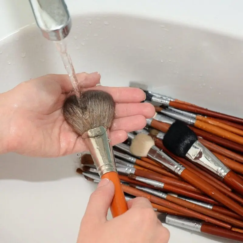 We wash off the makeup correctly