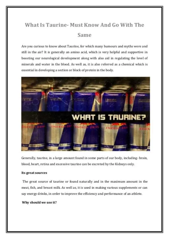 What is Taurine?