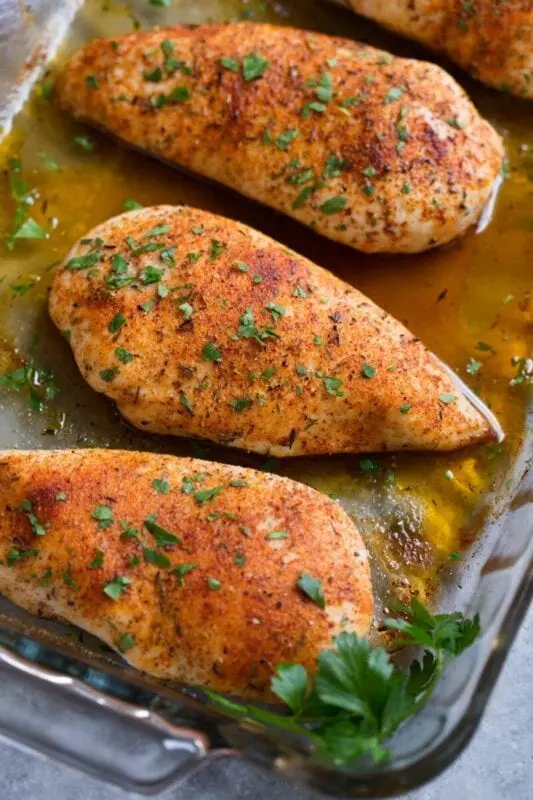 Baked chicken fillet