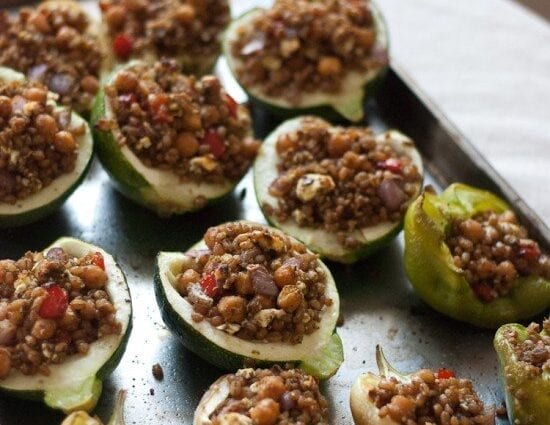 Beauty inside: cooking stuffed vegetables with cereals