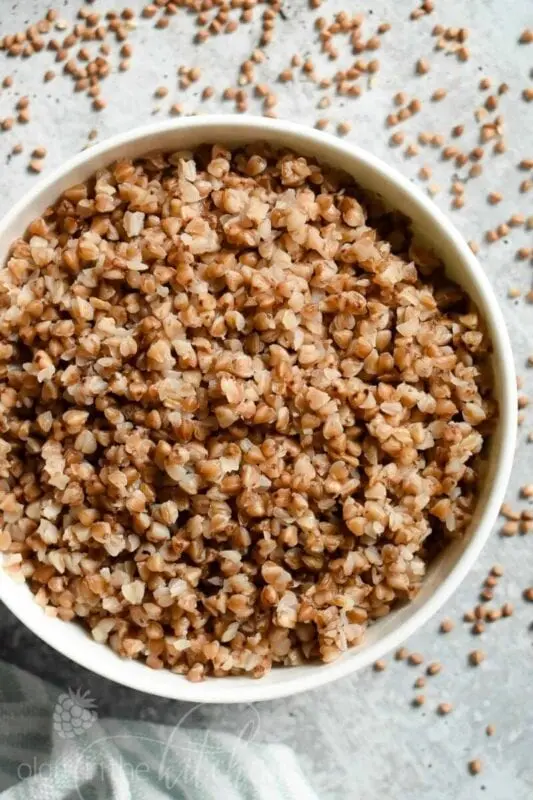 Buckwheat steamed on water