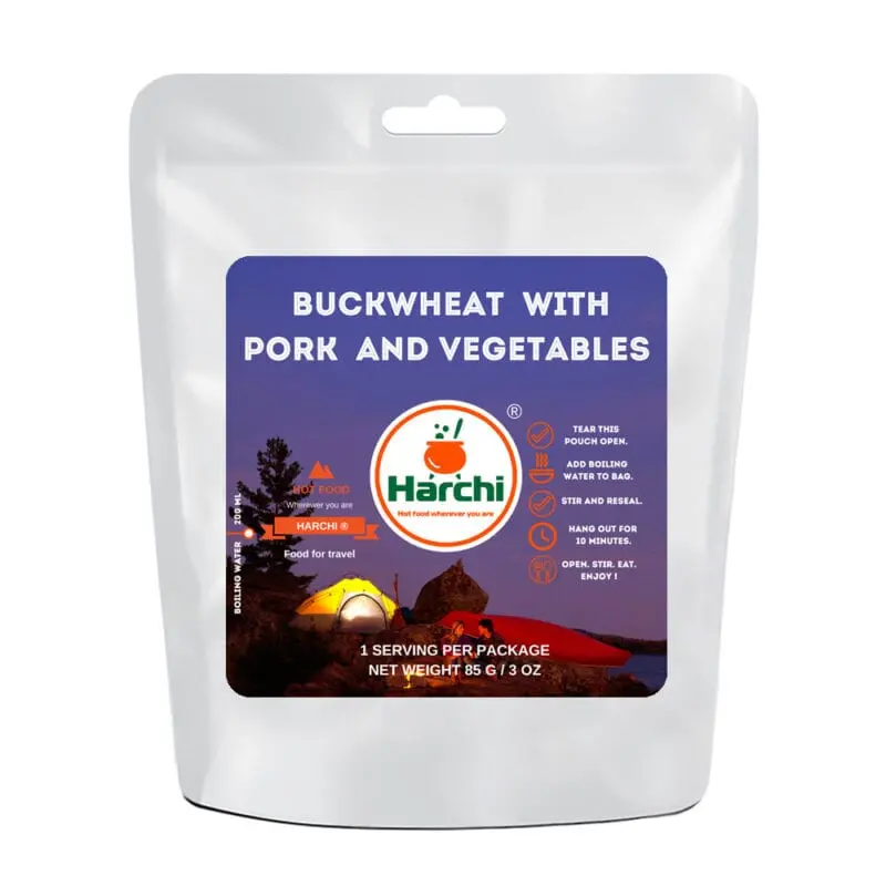Buckwheat with pork and vegetables