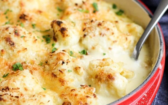 Cauliflower with cheese