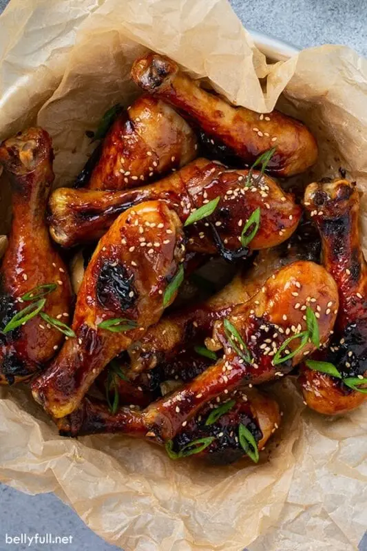 Chicken drumsticks with honey-soy sauce