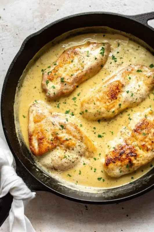 Chicken in mustard sauce