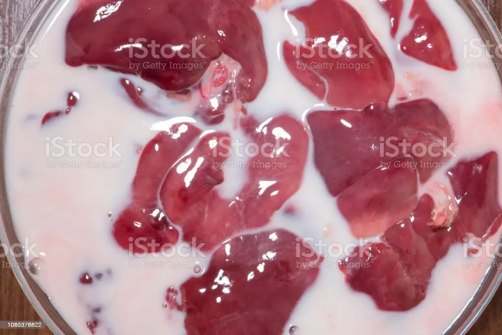 Chicken liver in milk