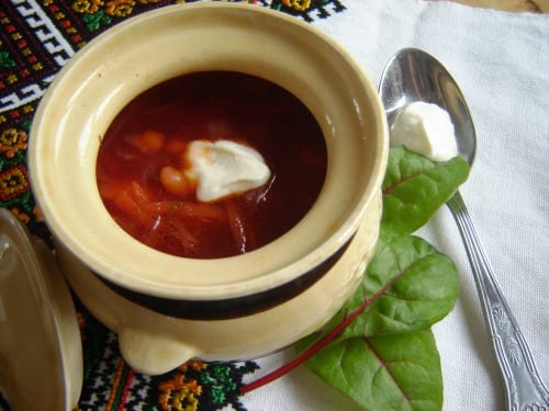 Lean borscht nang walang asin