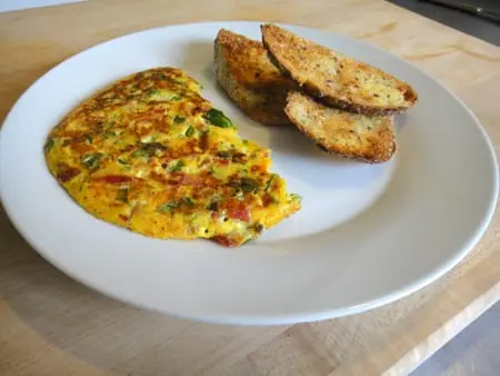 Meatloaf in an omelet