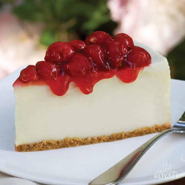 Royal cheesecake with cherries