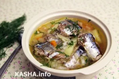 Saury soup