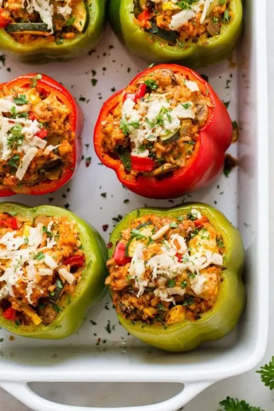 Stuffed peppers with vegetables
