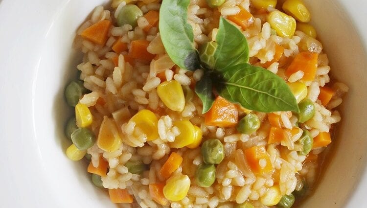 Vegetable broth for risotto