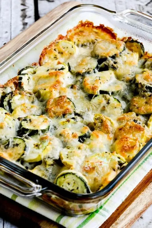 Zucchini with cheese