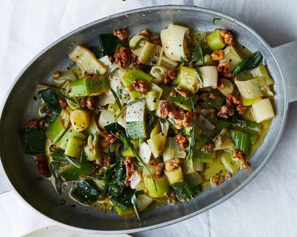 Dishes with leeks