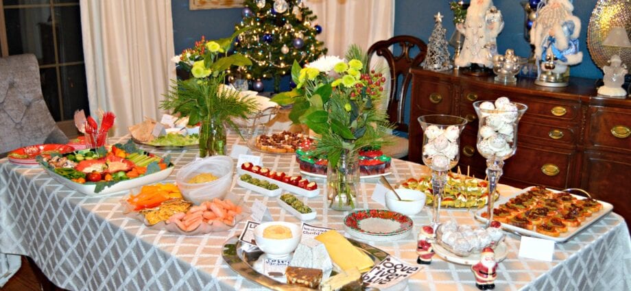 Holiday in miniature: preparing snacks for the New Year&#8217;s table