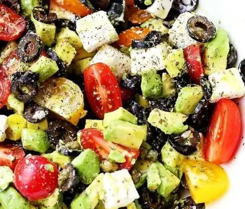 Mediterranean highlight: preparing salads with olives and olives