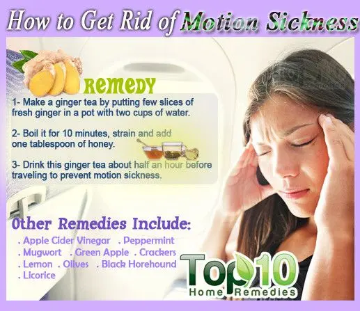 10 natural remedies for motion sickness