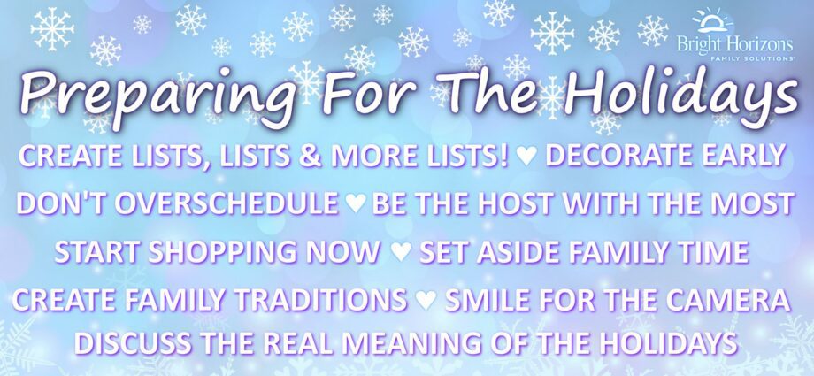 10 tips for preparing for the holidays