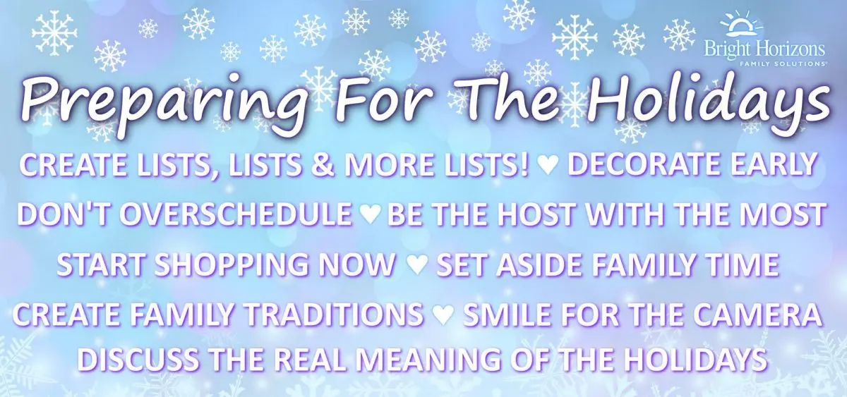 10 tips for preparing for the holidays