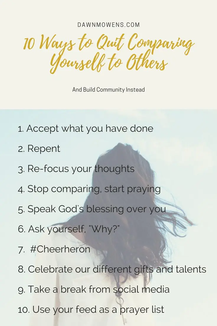 10 tips to stop comparing yourself to others