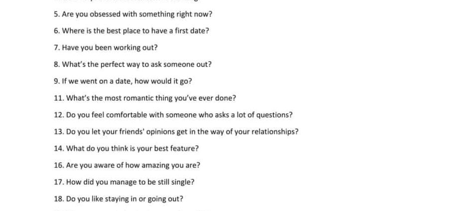 20 questions to flirt from home during confinement