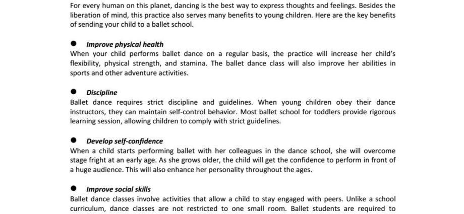 25 reasons why you need to send your child to dance