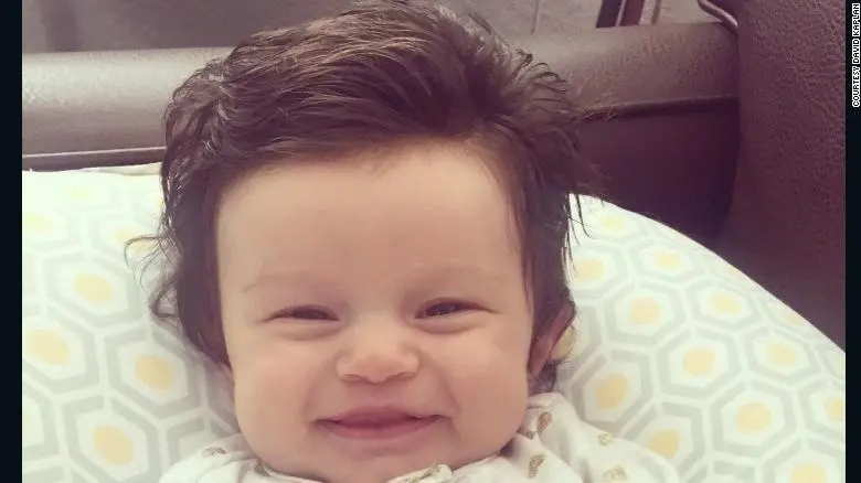 6 month old girl became an Internet star because of her hair