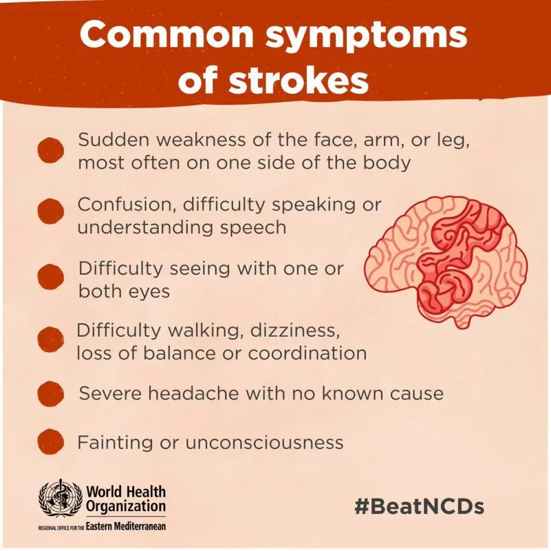 8 main symptoms of a stroke