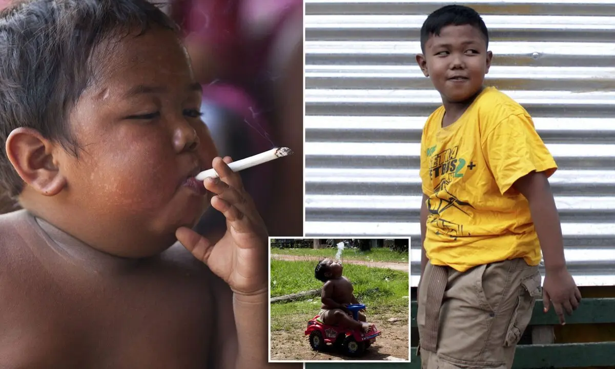 A child at 2 years old smoked 40 cigarettes a day: what happened to him