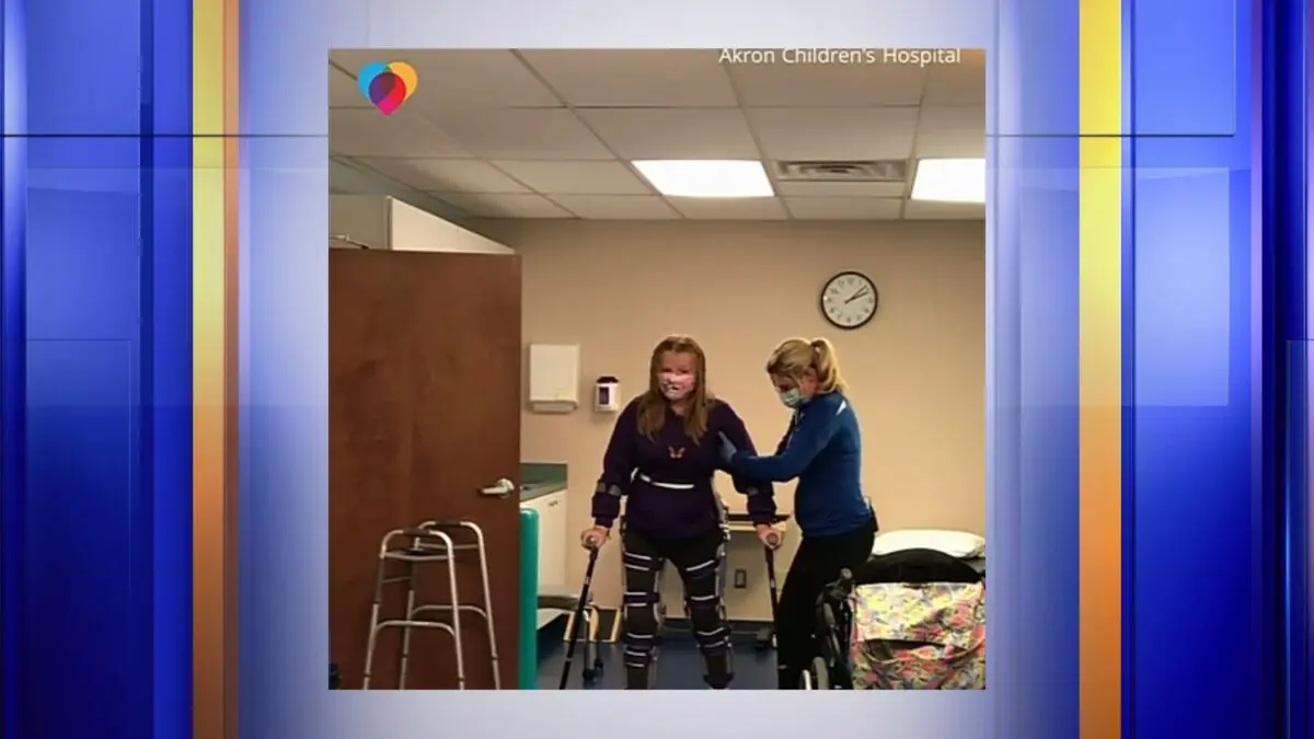 A girl learned to walk again 10 times due to a rare disease