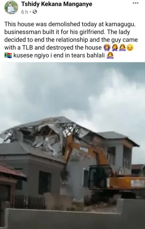 A man destroyed a house he was building with his own hands, and the reason will surprise you