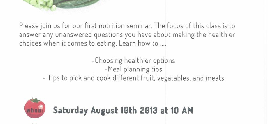 A seminar on proper nutrition will be held in Yekaterinburg for free: details