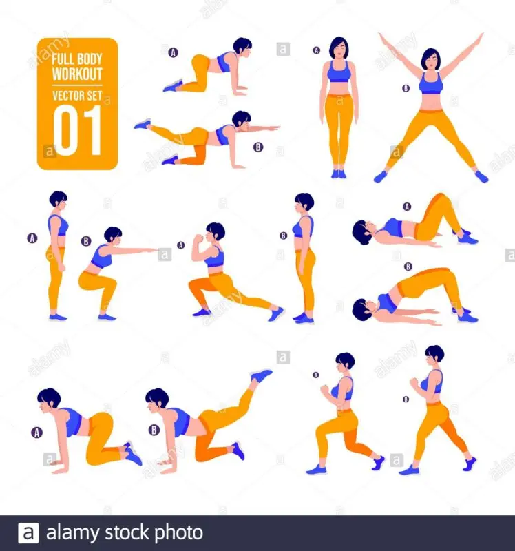 A set of exercises at home