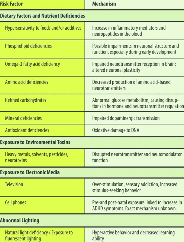 ADHD Risk Factors