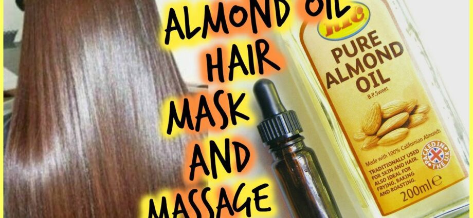 Almond oil for hair and nails. Video