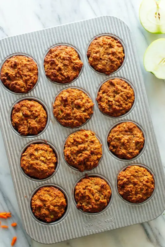 Apple and carrot muffins: recipe with photo