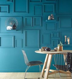 Azure color in the interior photo
