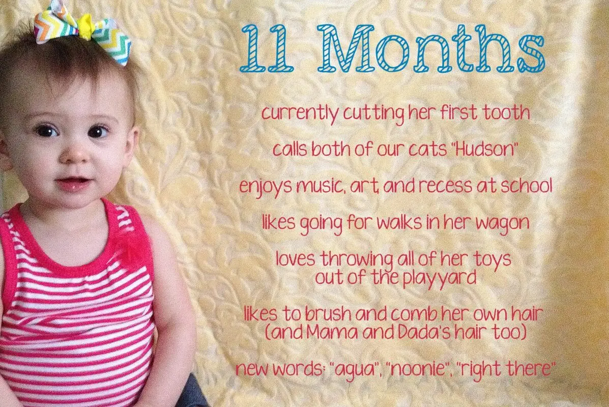 Baby at 11 months: the first words and the first steps