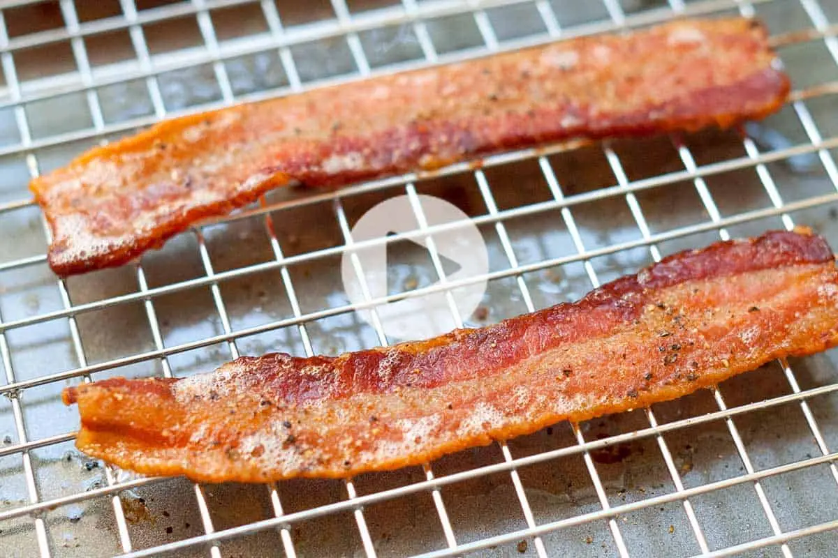 Baked bacon. Video recipe