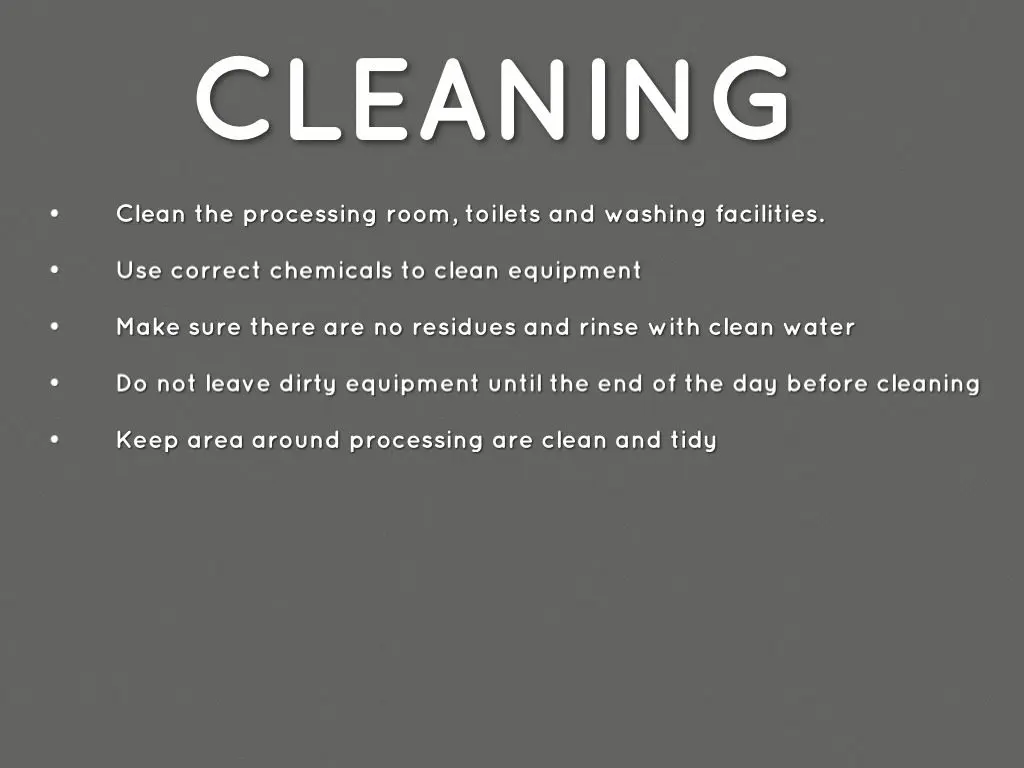 Basic cleaning rules that work