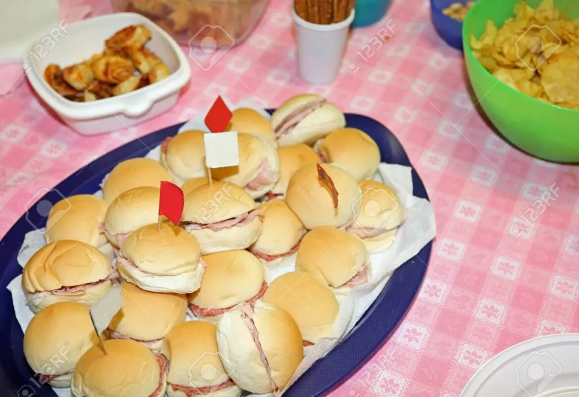 Birthday sandwiches for children: on the table