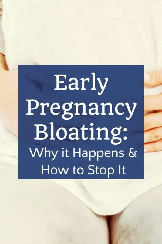 Bloating during pregnancy, below
