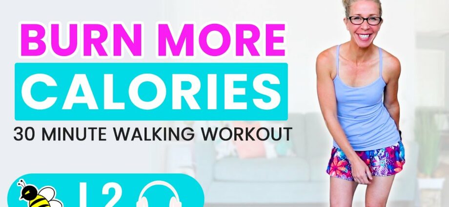 Burning calories while walking. Video