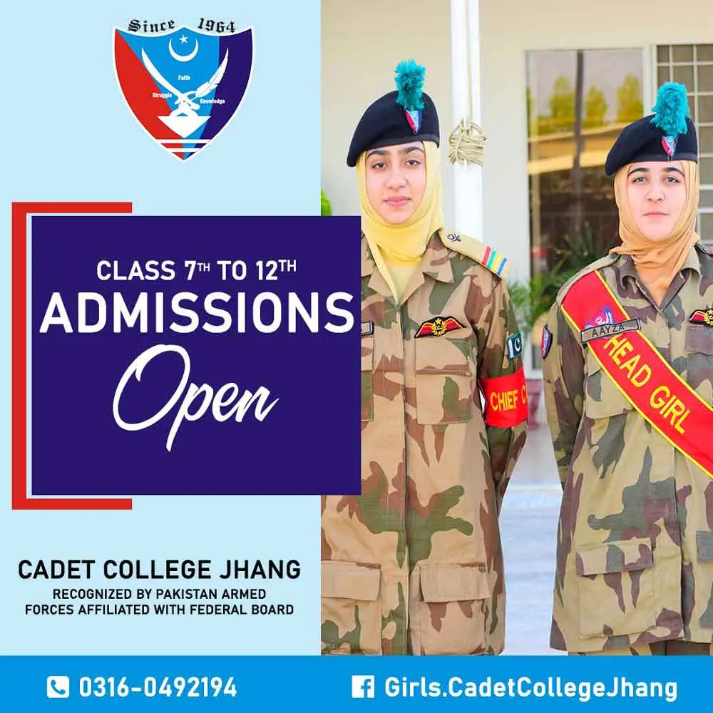 Cadet school for girls: apply after class