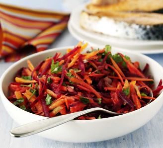 Carrot and beetroot salad. Video recipe